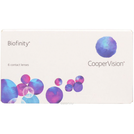 CooperVision Контактные линзы Biofinity (6pack)/Радиус кривизны 8,6/Оптическая сила -08,50 10090105