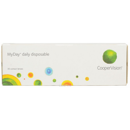 CooperVision Контактные линзы MyDay Daily disposable (30 pack)/Радиус кривизны 8,4/Оптическая сила -08,00