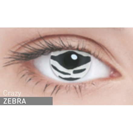 Adria Контактные линзы Crazy / 1 шт / 8.6 / 14.0 / 0.0 / Zebra ФМ000000314