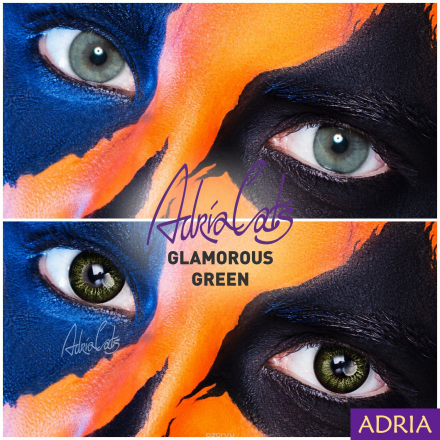 Adria Контактные линзы Glamorous color / 2 шт / -8.00 / 8.6 / 14.5 / Green ФМ000002067