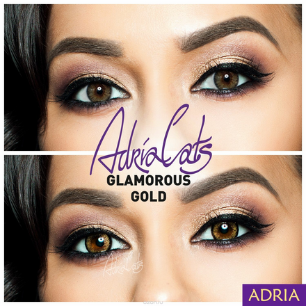 Adria Контактные линзы Glamorous color / 2 шт / 0.00 / 8.6 / 14.5 / Gold ФМ000002067