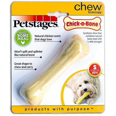 Игрушка для собак Petstages "Chick-A-Bone. Косточка", с ароматом курицы, длина 11 см 67340