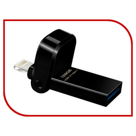 USB Flash Drive 128Gb A-Data i-Memory AI920 Lightning to USB 3.1 Black AAI920-128G-CBK