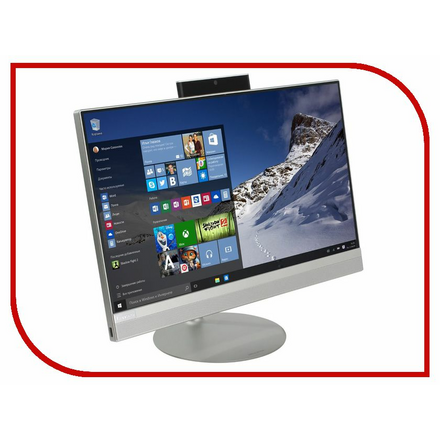 Моноблок Lenovo IdeaCentre AIO 520-22IKU MS Silver F0D5000MRK (Intel Pentium 4415U 2.3 GHz/4096Mb/1000Gb/AMD Radeon 530 2048Mb/Wi-Fi/Bluetooth/Cam/21.5/1920x1080/Windows 10 Home 64-bit)