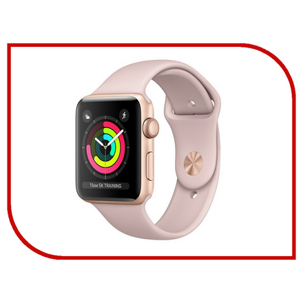 Умные часы APPLE Watch Series 3 42mm Gold with Pink Sand Sport Band MQL22RU/A