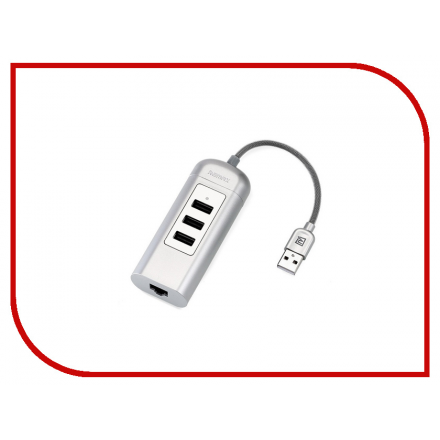 Хаб USB Remax RU-U4 Cati 2.0 3xUSB Silver