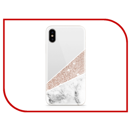 Аксессуар Чехол With Love. Moscow Silicone для Apple iPhone X Marble 5041