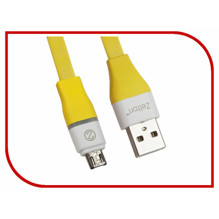 Аксессуар Zetton Flat USB - Micro USB Yellow 0L-00028725 USB  -  Micro USB