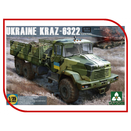 Сборная модель Takom Украинский грузовик Краз-6322 2022