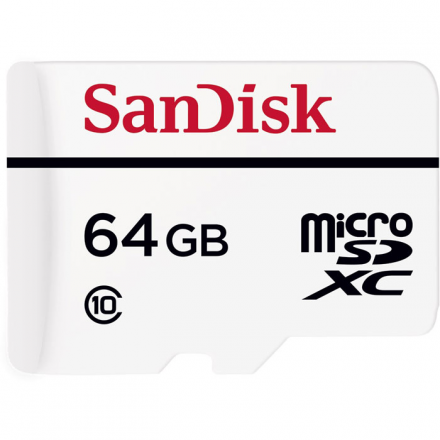 Micro SecureDigital 64Gb SanDisk High Endurance Video Monitoring microSDXC class 10 UHS-1 (SDSDQQ-064G-G46A)