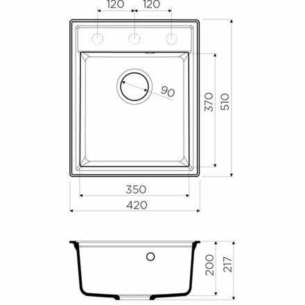 Кухонная мойка OMOIKIRI Daisen 42-SA 4993607