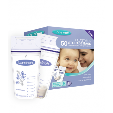 LANSINOH Breastmilk Storage Bags пакеты для заморозки и хранения грудного молока , 50 шт 40055