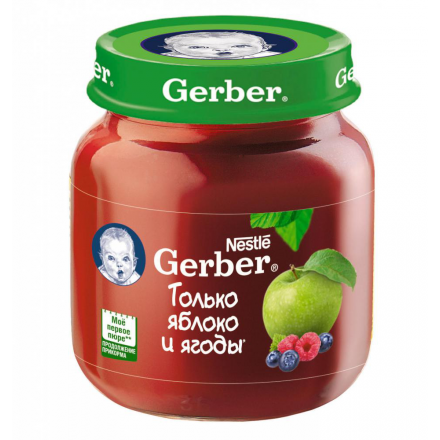 GERBER пюре яблоко лесные ягоды  130 г 12101679