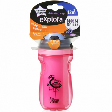 TOMMEE TIPPEE термочашка Explora  с мягким носиком (розовая) 44713087-1