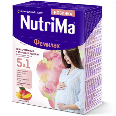 NUTRIMA Фемилак молочный напиток для беременных и кормящих мам со вкусом манго 620373