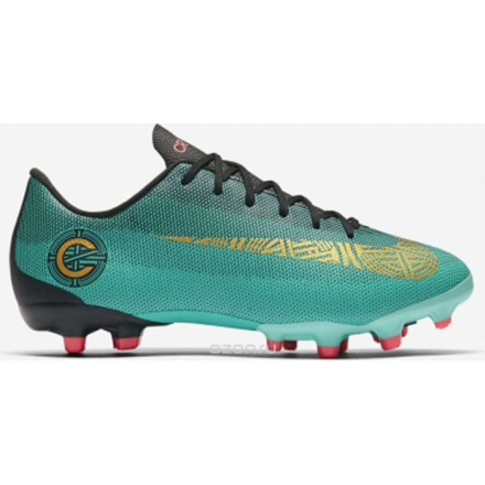 Бутсы для мальчика Nike Jr Vapor 12 Academy Gs Cr7 Mg, цвет: бирюзовый. AJ3089-390. Размер 3Y (34)