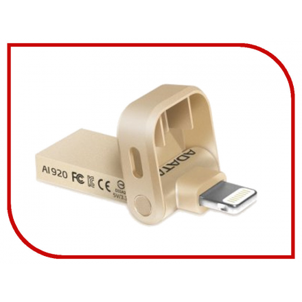 USB Flash Drive 64Gb A-Data i-Memory AI920 Lightning to USB 3.1 Gold AAI920-64G-CGD AAI920-64G-CBK