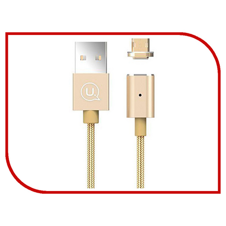 Аксессуар USAMS U-Link Series US-SJ132 USB - Lighting (8-pin) Magnet Cable Gold