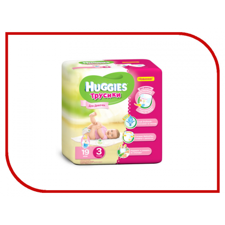 Подгузники Huggies Annapurna 3 7-11кг 19шт для девочек 9401345 9401624