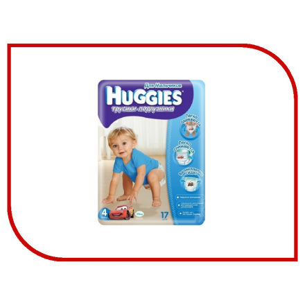 Подгузники Huggies Little Walkers 4 9-14кг 17шт для мальчиков 9401431 9401625