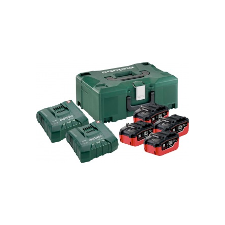 Набор basic-set (4 аккумулятора lihd 7.0 а*ч +2 зарядных устройства asc ultra + metaloc) metabo 685111000