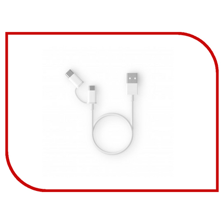 Аксессуар Xiaomi ZMI AL511 2 in 1 USB Type-C-Micro 30cm White