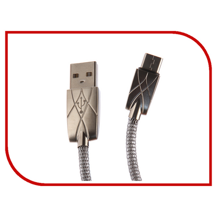 Аксессуар DF USB – Type-C 1.0m cMetal-01 Silver