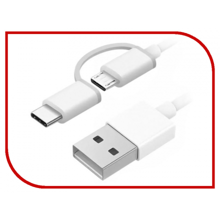 Аксессуар Xiaomi ZMI AL501 2 in 1 USB Type-C-Micro 100cm White