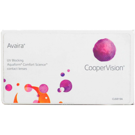 CooperVision Контактные линзы AVAIRA (6 pack)/Радиус кривизны 8,5/Оптическая сила -00,75