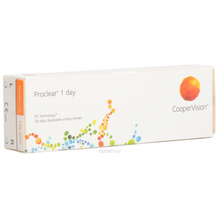 CooperVision Контактные линзы Proclear 1-Day (30pack)/Радиус кривизны 8,7/Оптическая сила -03,25