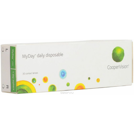 CooperVision Контактные линзы MyDay Daily disposable (30 pack)/Радиус кривизны 8,4/Оптическая сила -01,50