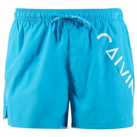 Шорты для плавания мужские Calvin Klein Underwear, цвет: голубой. KM0KM00161_409. Размер XL (54)