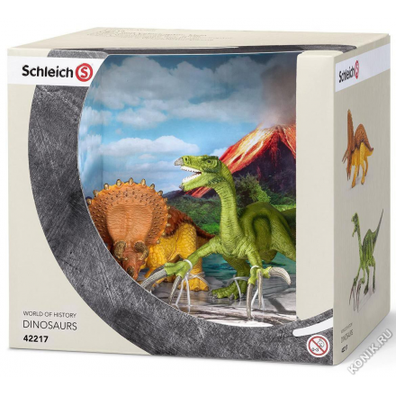 Трицератопс и Теризинозавр, мини (Schleich 42217)