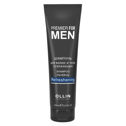 Шампунь Ollin Professional Premier For Men Shampoo Hair & Body Refreshing (Объем 250 мл)