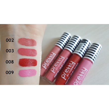 Жидкая помада Flormar Pretty Pretty Matte Liquid Lipstick 003 (Цвет 003 Red Papaya variant_hex_name C34B57)