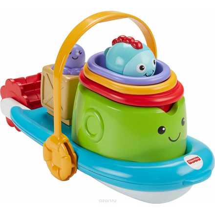 Fisher-Price Игрушка для ванной Яркая лодочка для купания BFH59