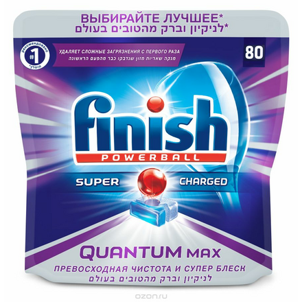 Таблетки для посудомоечной машины Finish "Quantum Max", 80 шт 562496885123316