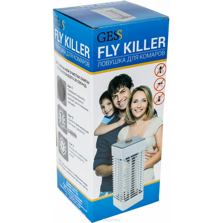 Ловушка для комаров Gess "Fly Killer", ультрафиолетовая лампа, 2000 часов работы GESS-001