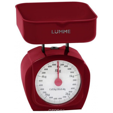 Lumme LU-1302, Red весы кухонные 30334