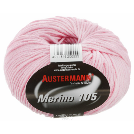 Пряжа для вязания Austermann "Merino", цвет: розовый (358), 105 м, 50 г 218226.0358