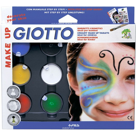 Giotto Make Up Грим-крем с кистью и спонжем 6 цветов 470100