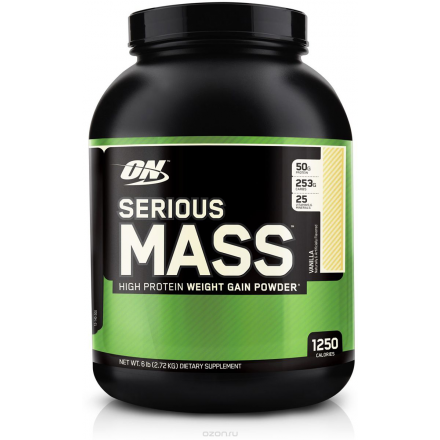 Гейнер Optimum Nutrition "Serious Mass", ваниль, 2,72 кг 748927023008