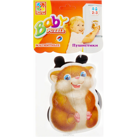 Vladi Toys Мягкие магнитные Baby puzzle Пушистики VT3208-04