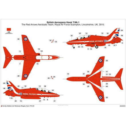 Airfix Авиамодель RAF Red Arrows Hawk A02005C