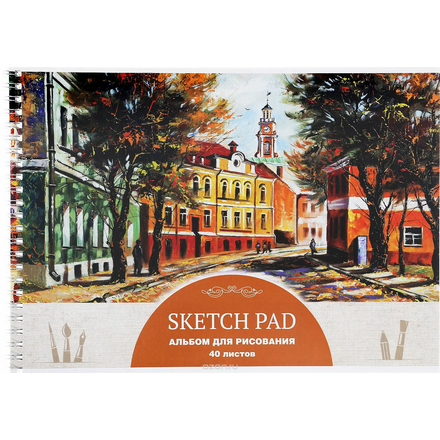 ArtSpace Альбом для рисования Живопись Sketch Pad цвет бежевый желтый 40 листов А40спТЛ_9191/рисунок2