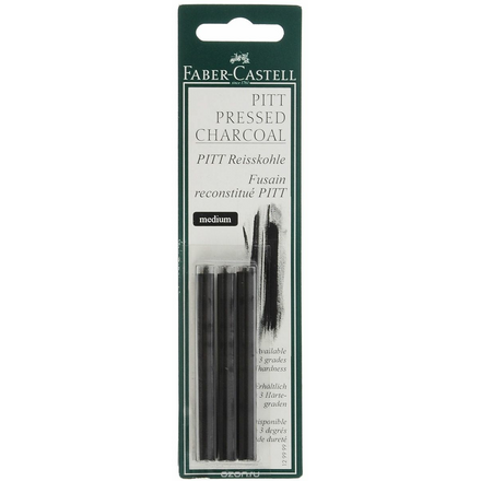 Faber-Castell Прессованный уголь Pitt Monochrome Medium 3 шт