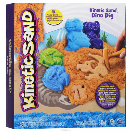 Kinetic Sand Кинетический песок с формочками Динозавры