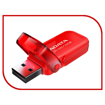 USB Flash Drive 32Gb - A-Data UV240 Red AUV240-32G-RRD