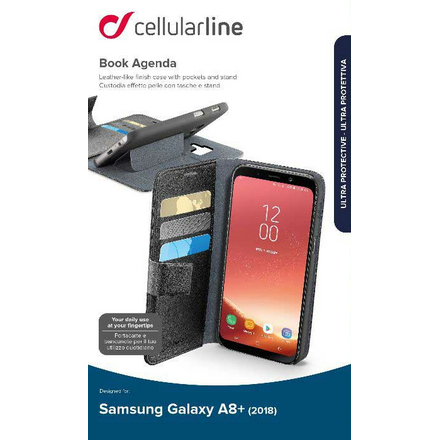 Чехол-книжка Cellularline Samsung Galaxy A8 Plus Black