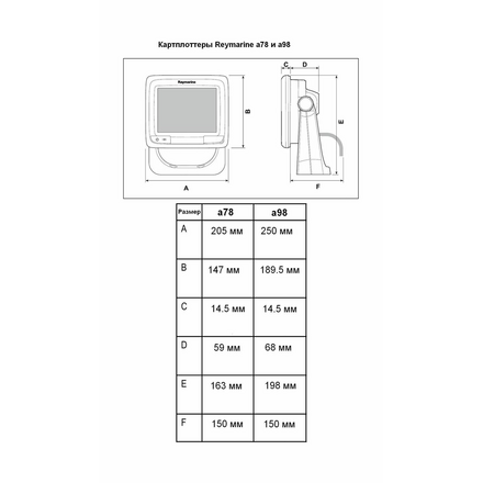 Картплоттер Raymarine a78 E70203